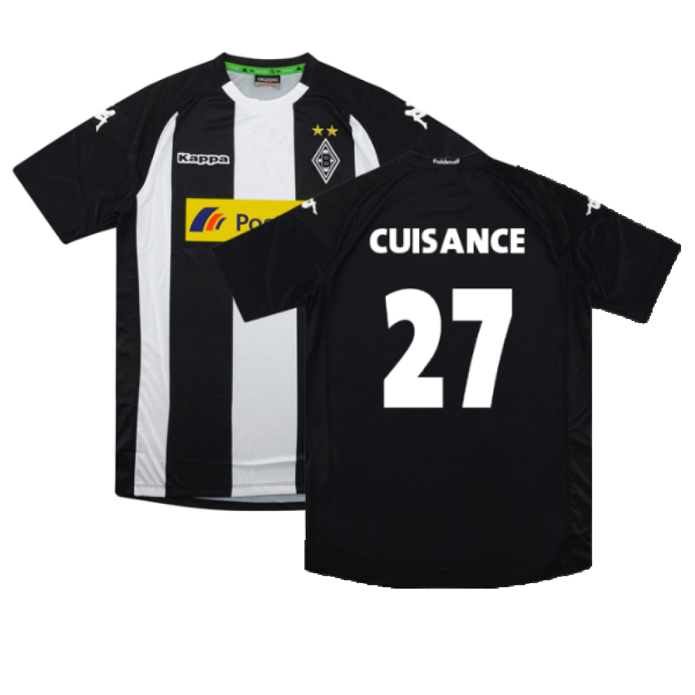 '17-'18 Borussia Monchengladbach Third Shirt (M) (Mint) (Cuisance 27) Polyester Made By: Kappa Men's Black Medium