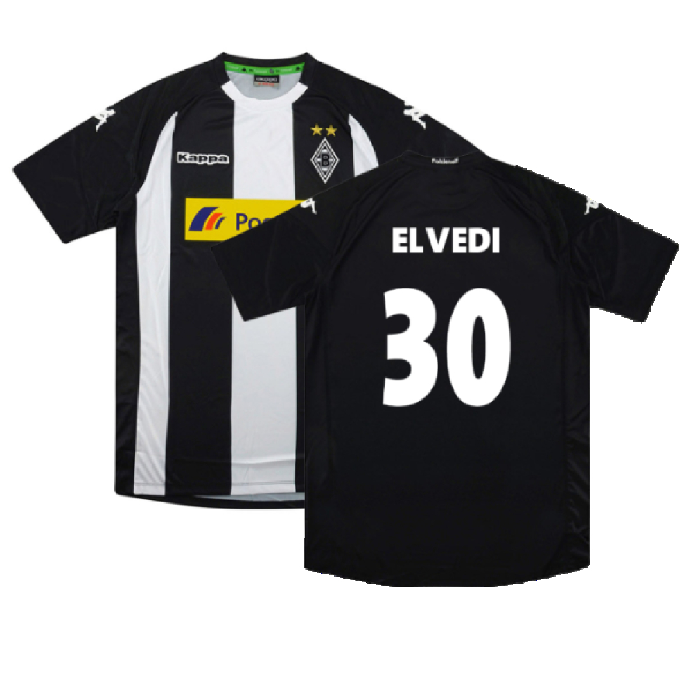 '17-'18 Borussia Monchengladbach Third Shirt (M) (Mint) (Elvedi 30) Polyester Made By: Kappa Men's Black Medium