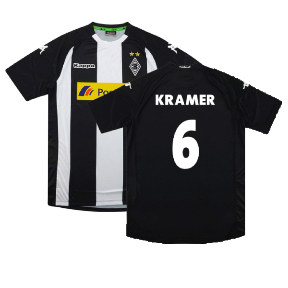 '17-'18 Borussia Monchengladbach Third Shirt (M) (Mint) (Kramer 6) Polyester Made By: Kappa Men's Black Medium