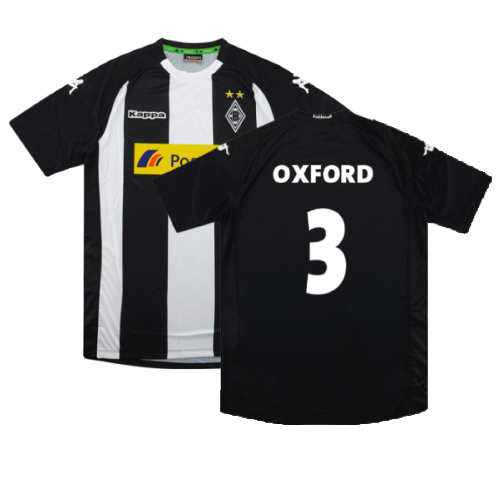 '17-'18 Borussia Monchengladbach Third Shirt (M) (Mint) (Oxford 3) Polyester Made By: Kappa Men's Black Medium