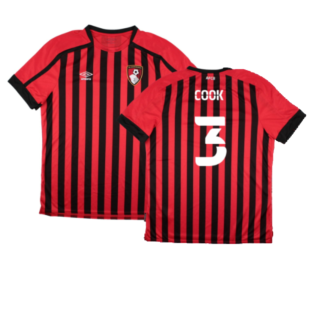 '21-'22 Bourenmouth Home Shirt (Sponsorless) (M) (Mint) (Cook 3) Polyester Bournemouth Made By: Umbro Men's Red Medium