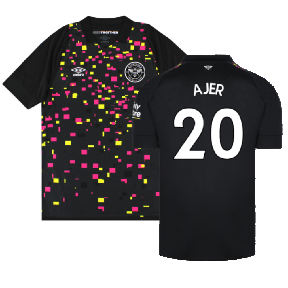 '22-'23 Brentford Third Shirt (Sponsorless) (S) (Excellent) (Ajer 20) Polyester Made By: Umbro Men's Black Small