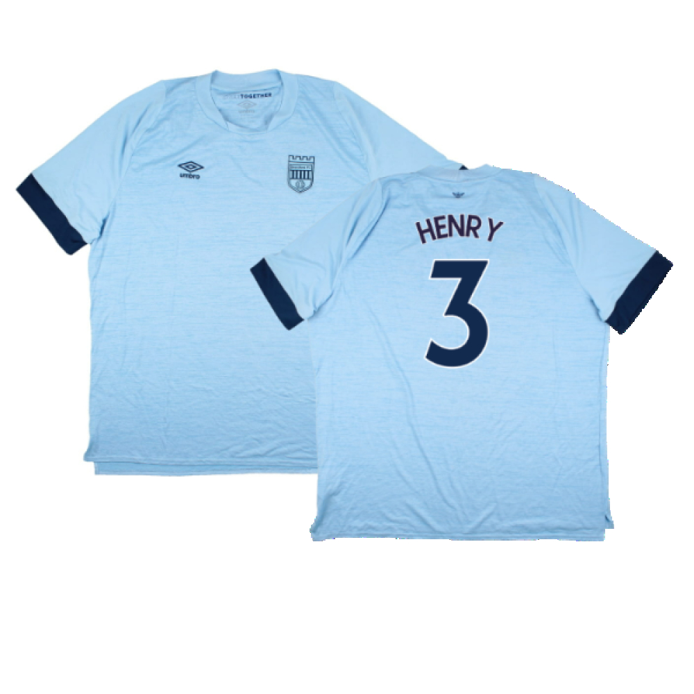 '22-'24 Brentford Away Shirt (Sponsorless) ) (Excellent) (Henry 3) Polyester Thierry Henry Made By: Umbro Men's Blue 3XL