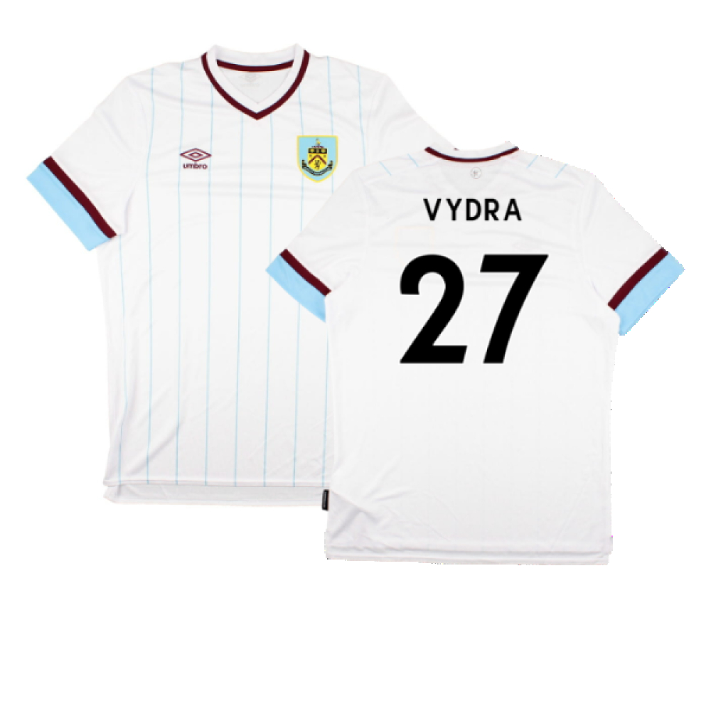 '21-'22 Burnley Away Shirt (Sponsorless) (S) (Excellent) (Vydra 27) Polyester Made By: Umbro Men's White Small