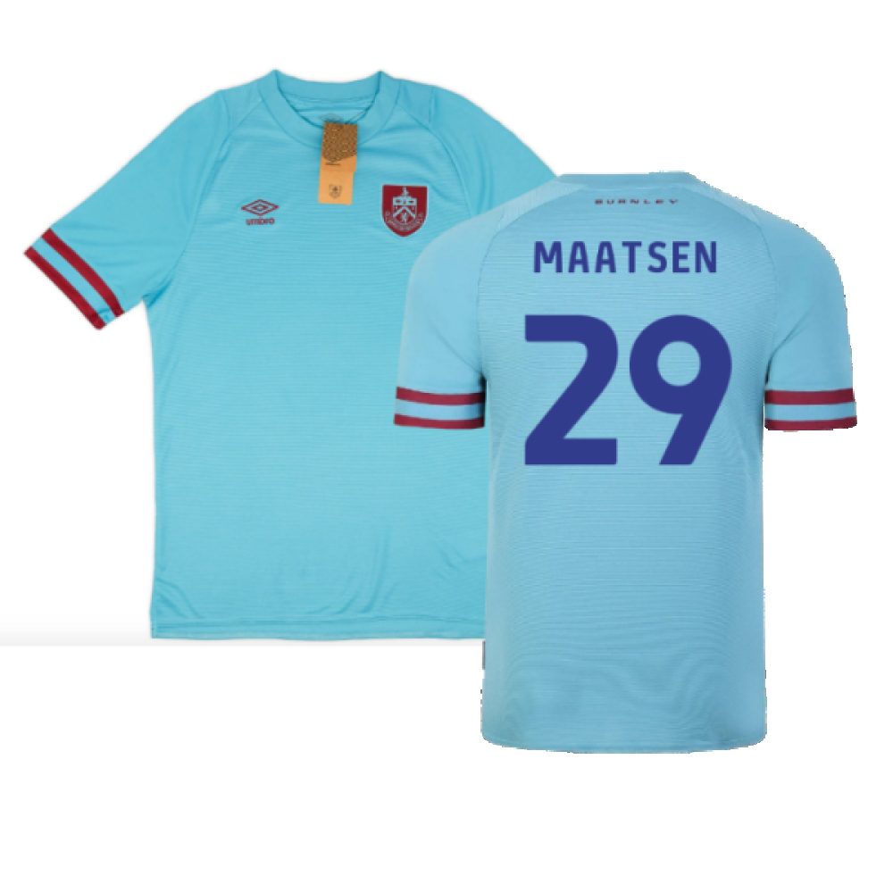 '22-'23 Burnley Away Shirt (Sponsorless) (M) (Mint) (Maatsen 29) Polyester Made By: Umbro Men's Blue Medium