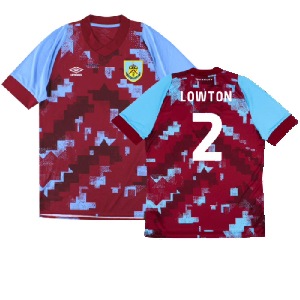 '22-'23 Burnley Home Shirt ) (Bnwt) (Lowton 2) Polyester Made By: Umbro Men's Claret Extra Large