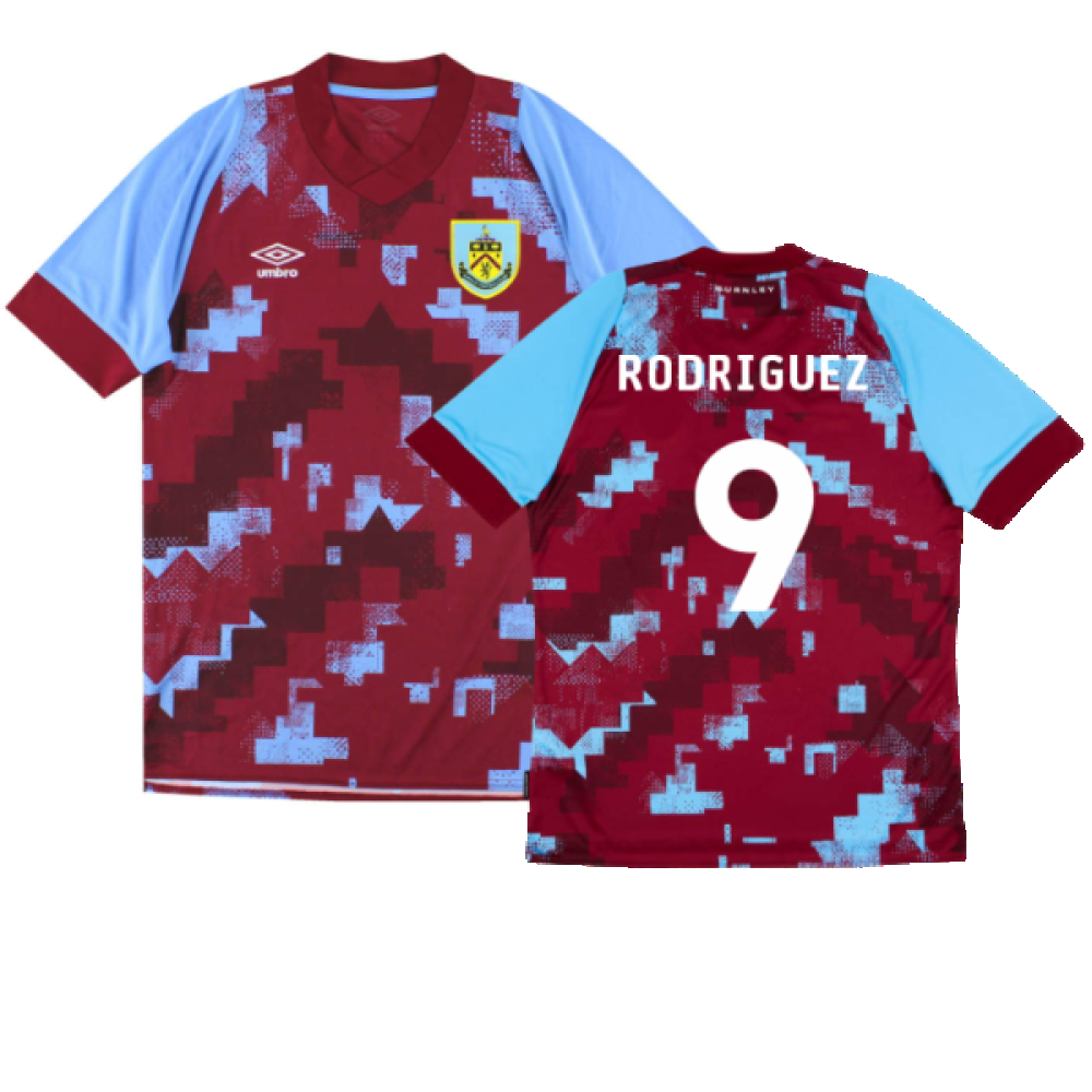 '22-'23 Burnley Home Shirt ) (Bnwt) (Rodriguez 9) Polyester Made By: Umbro Men's Claret Extra Large