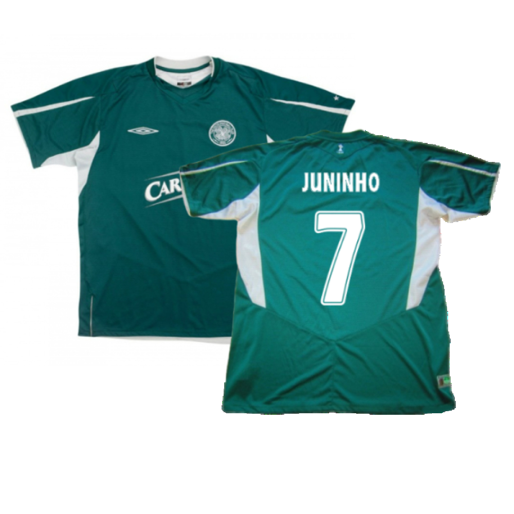 '04-'05 Celtic Away Shirt ) (Excellent) (Juninho 7) Polyester Made By: Umbro Men's Green Extra Large
