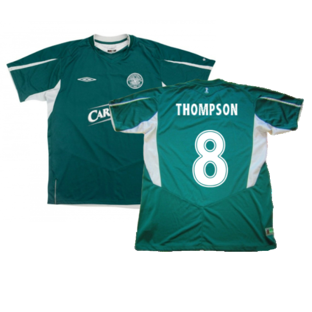 '04-'05 Celtic Away Shirt ) (Excellent) (Thompson 8) Polyester Made By: Umbro Men's Green Extra Large