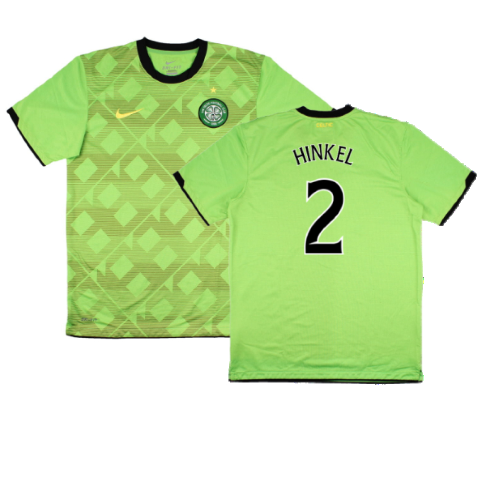 '10-'11 Celtic Away Shirt (Sponsorless) (M) (Excellent) (Hinkel 2) Polyester Made By: Nike Men's Green Medium