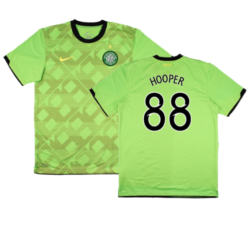 '10-'11 Celtic Away Shirt (Sponsorless) (M) (Very Good) (Hooper 88) Polyester Made By: Nike Men's Green Medium