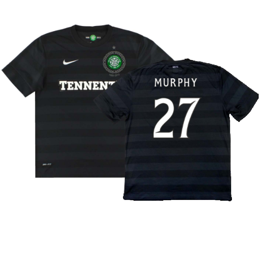 '12-'13 Celtic Away Shirt (Excellent) (Murphy 27) Polyester Made By: Nike Men's Black Medium