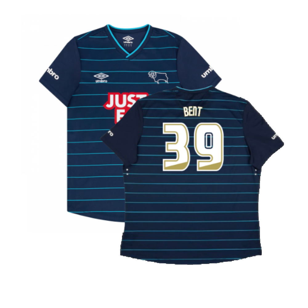 '14-'15 Derby County Away Shirt ) (Excellent) (Bent 39) Polyester Made By: Umbro Men's Navy Xxl