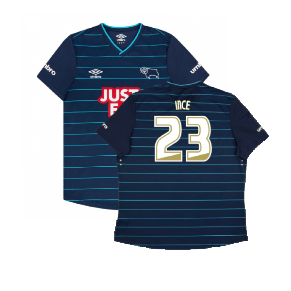 '14-'15 Derby County Away Shirt ) (Excellent) (Ince 23) Polyester Made By: Umbro Men's Navy Xxl