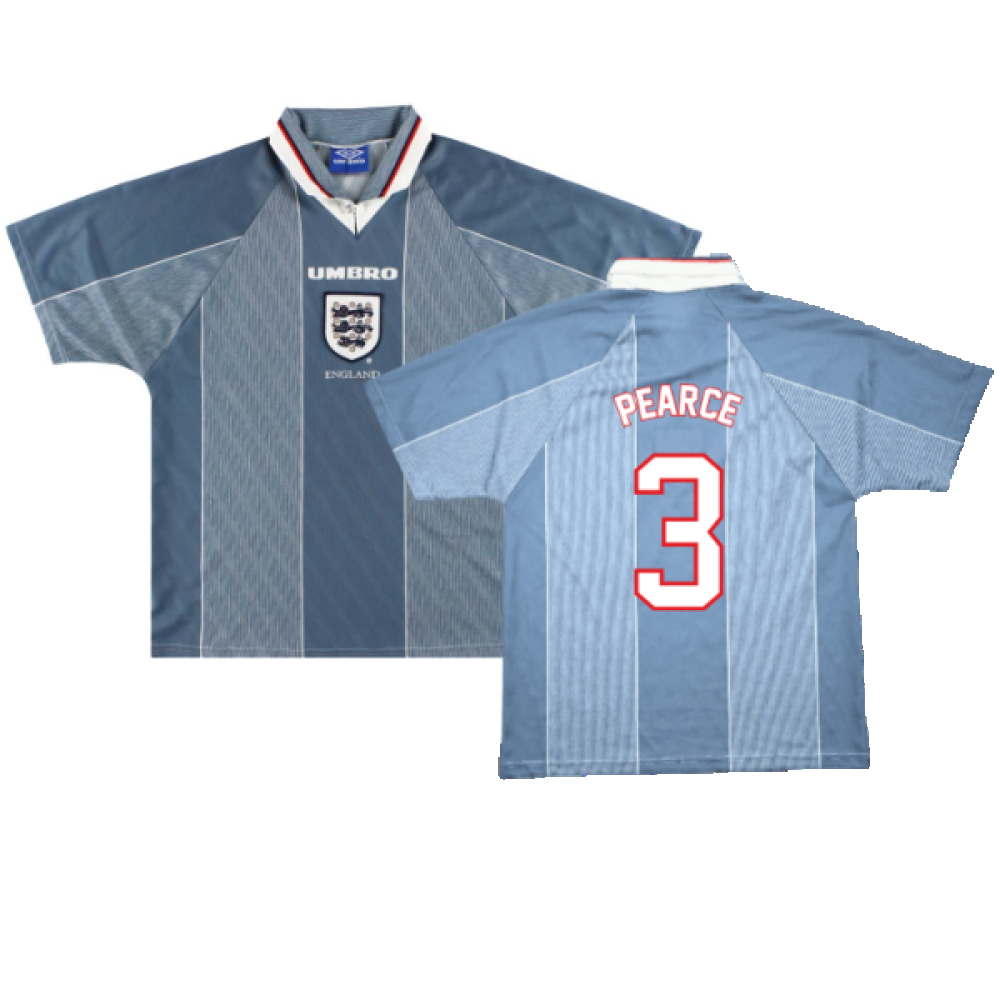 '95-'97 England Away ) (Mint) (Pearce 3) Polyester Made By: Umbro Men's Grey Extra Large