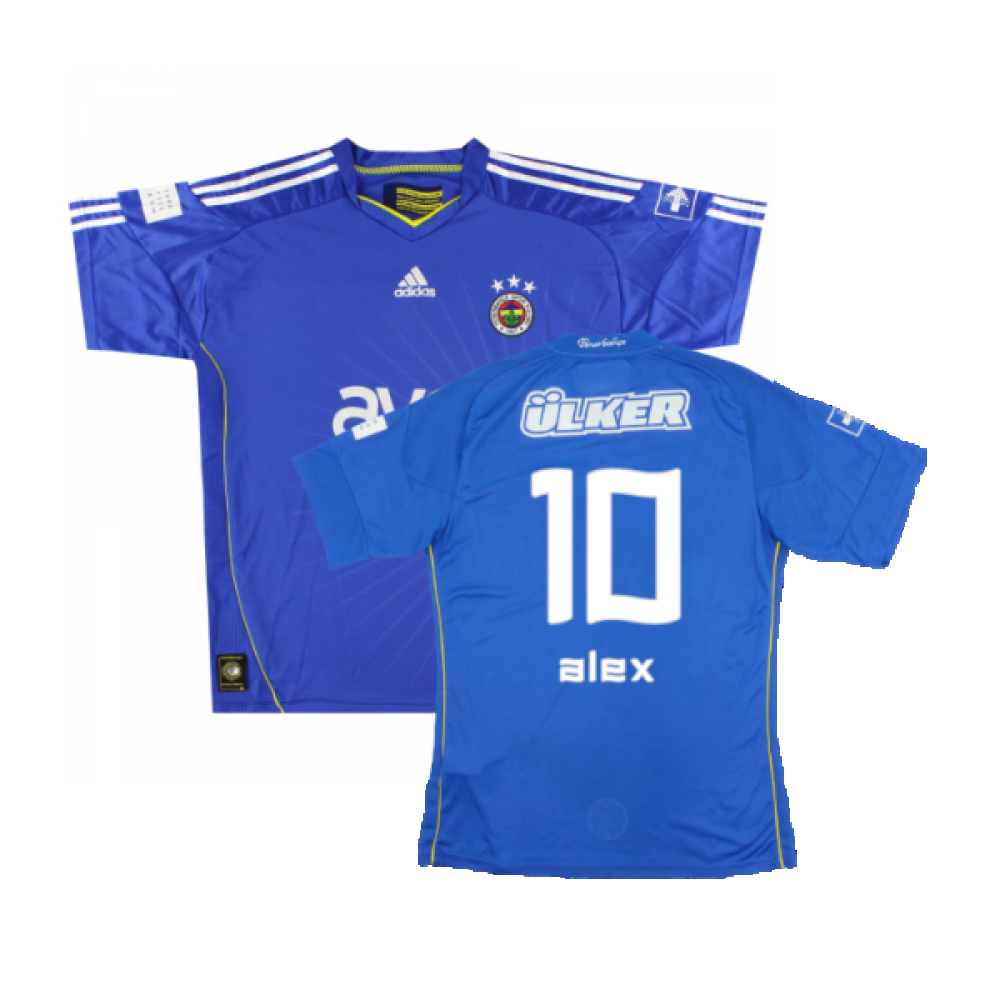 '10-'11 Fenerbahce Third Shirt (Excellent) (Alex 10) Polyester Made By: Adidas Men's Blue Medium
