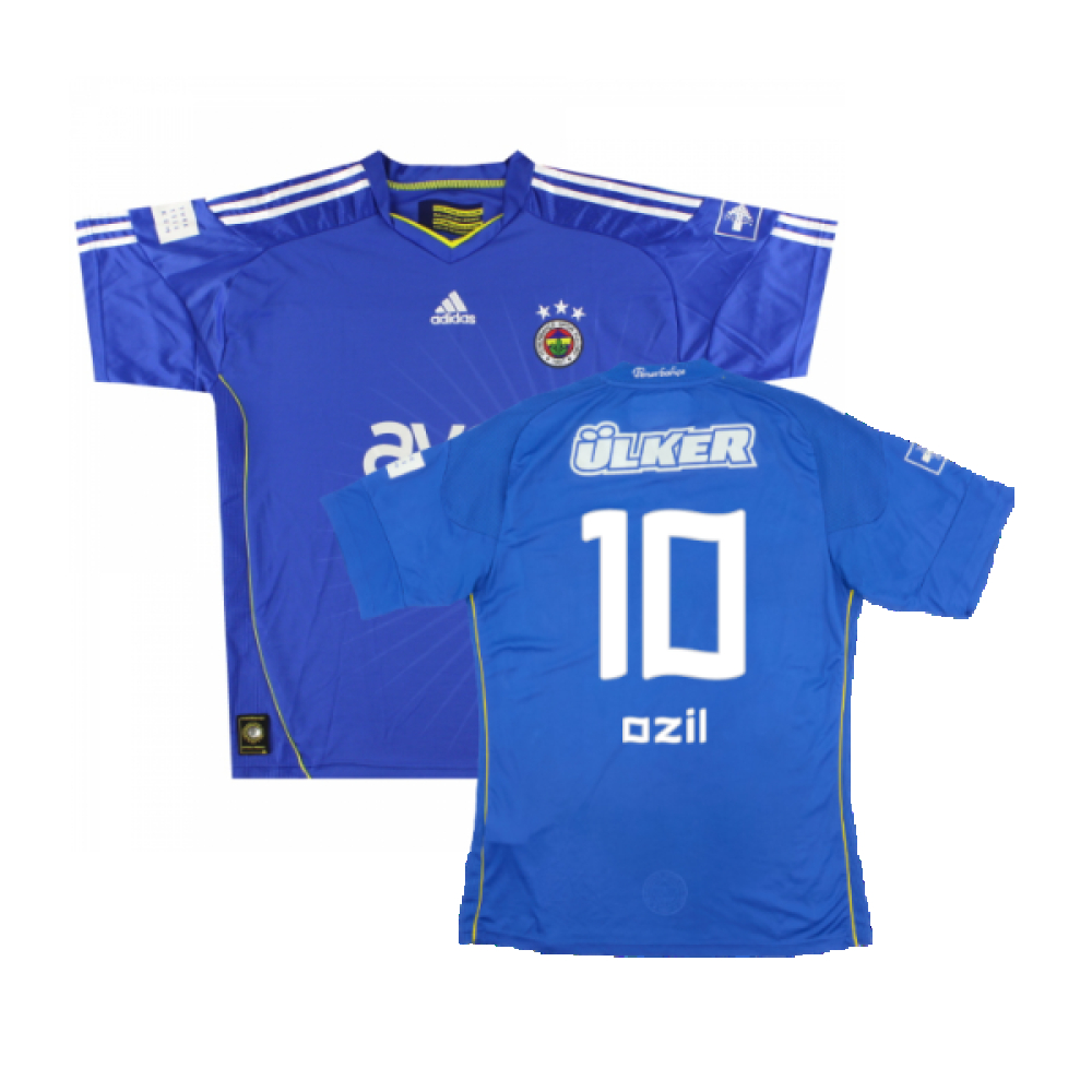 '10-'11 Fenerbahce Third Shirt (Excellent) (Ozil 10) Polyester Made By: Adidas Men's Blue Medium