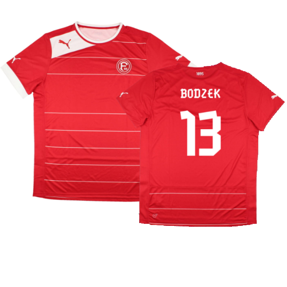 '12-'13 Fortuna Dusseldorf Home Shirt (Sponsorless) ) (Excellent) (Bodzek 13) Polyester Made By: Puma Men's Red Extra Large