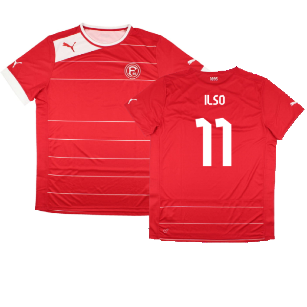 '12-'13 Fortuna Dusseldorf Home Shirt (Sponsorless) ) (Excellent) (Ilso 11) Polyester Made By: Puma Men's Red Extra Large