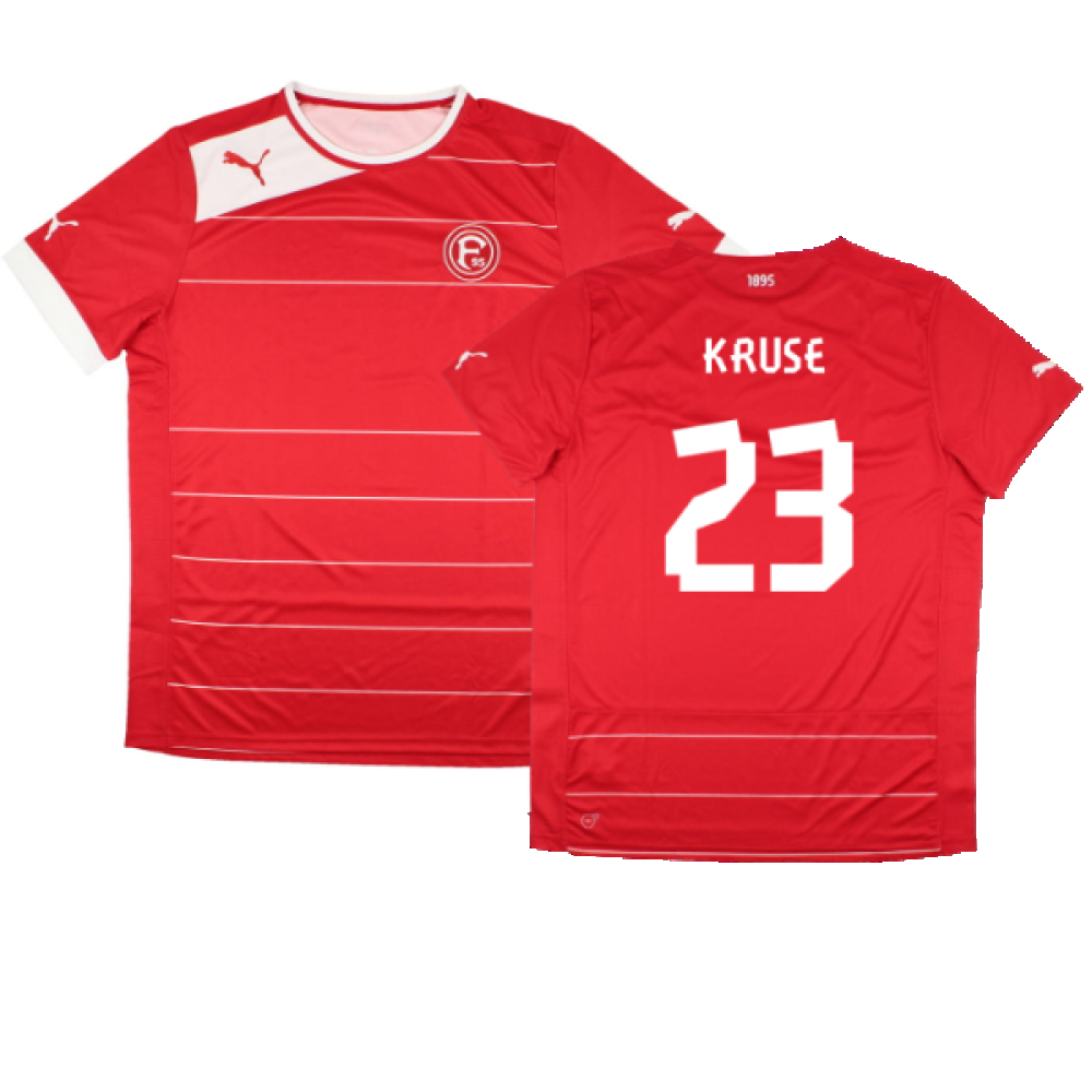 '12-'13 Fortuna Dusseldorf Home Shirt (Sponsorless) ) (Excellent) (Kruse 23) Polyester Made By: Puma Men's Red Extra Large