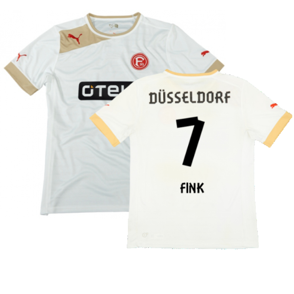'12-'14 Fortuna Dusseldorf Away Shirt ) (Very Good) (Fink 7) Polyester Made By: Puma Men's White 3XL