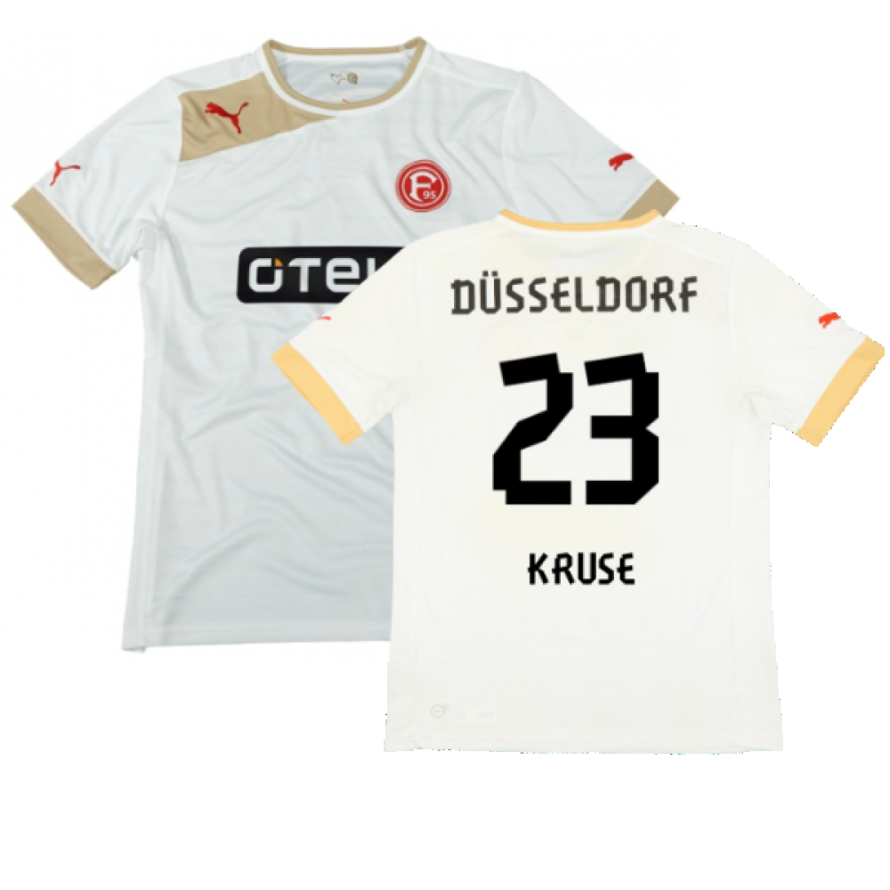 '12-'14 Fortuna Dusseldorf Away Shirt ) (Very Good) (Kruse 23) Polyester Made By: Puma Men's White 3XL