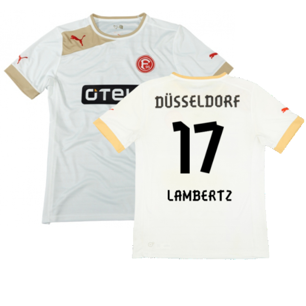 '12-'14 Fortuna Dusseldorf Away Shirt ) (Very Good) (Lambertz 17) Polyester Made By: Puma Men's White 3XL