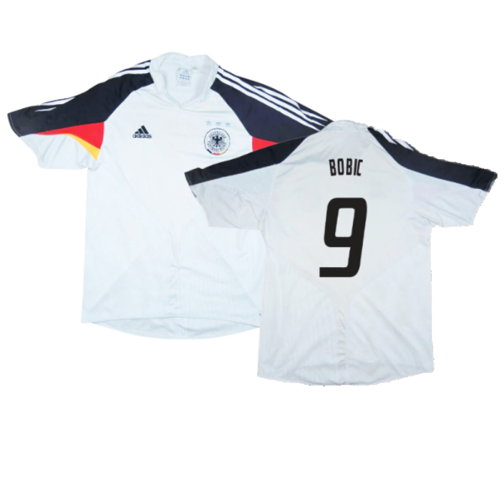 '04-'06 Germany Home Shirt ) (Excellent) (Bobic 9) Polyester Made By: Adidas Men's White Xxl