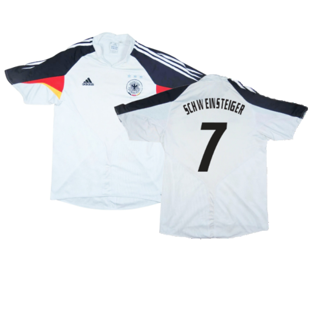 '04-'06 Germany Home Shirt ) (Excellent) (Schweinsteiger 7) Polyester Made By: Adidas Men's White Xxl