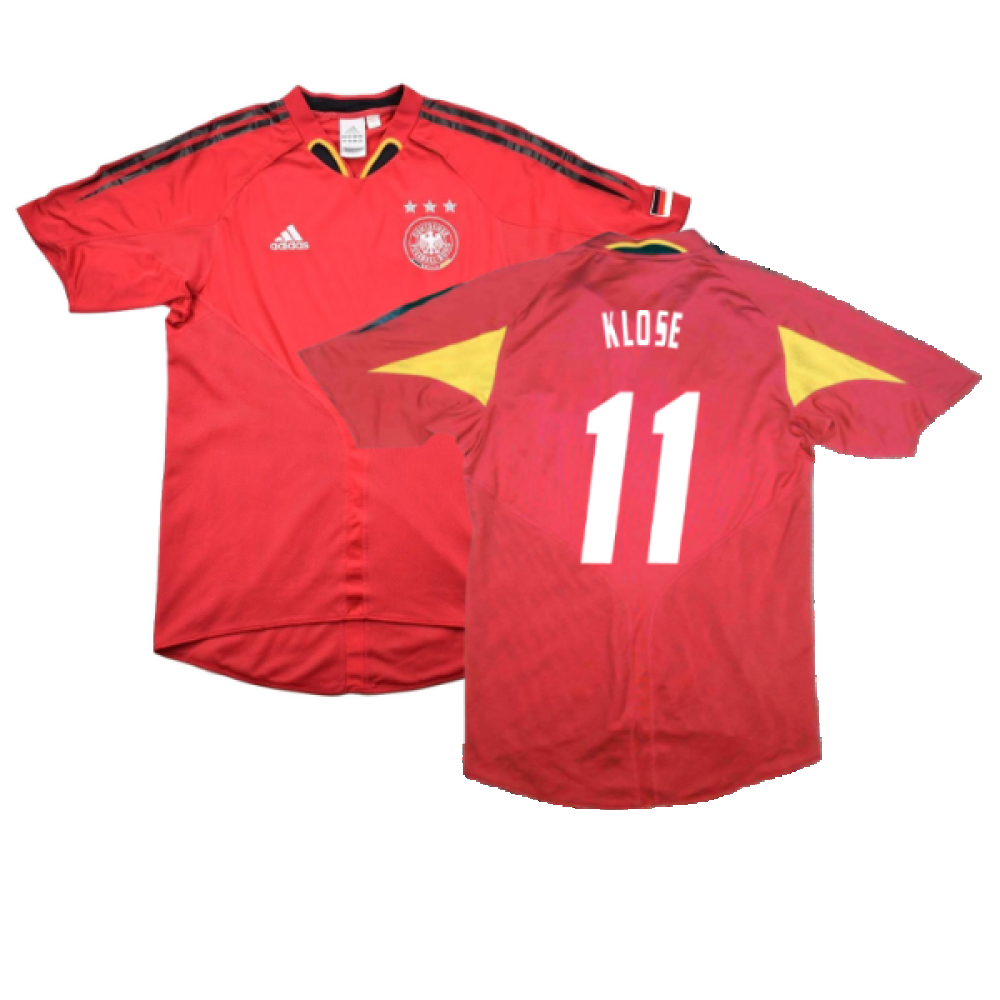 '04-'06 Germany Third Shirt ) (Very Good) (Klose 11) Polyester Made By: Adidas Men's Red Extra Large
