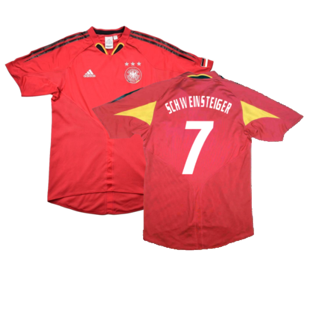 '04-'06 Germany Third Shirt ) (Very Good) (Schweinsteiger 7) Polyester Made By: Adidas Men's Red Extra Large