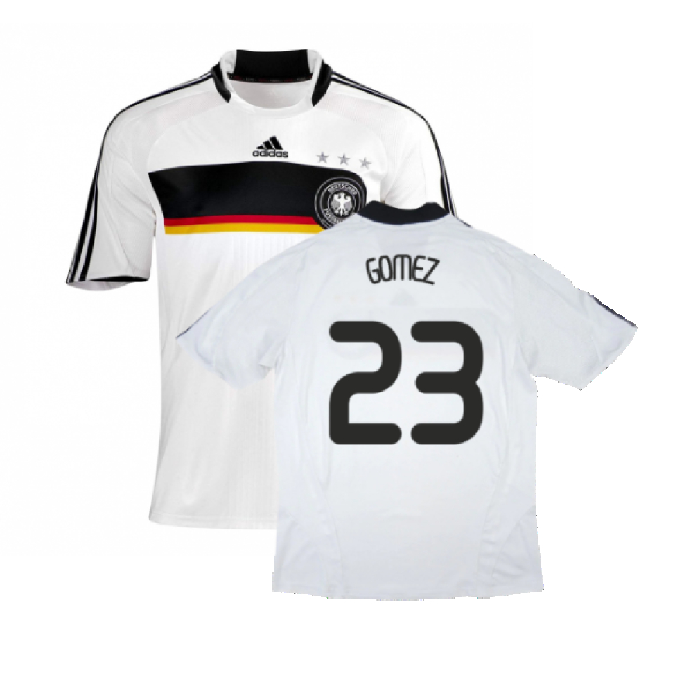 '08-'09 Germany Home Shirt ) (Fair) (Gomez 23) Polyester Made By: Adidas Men's White Extra Large