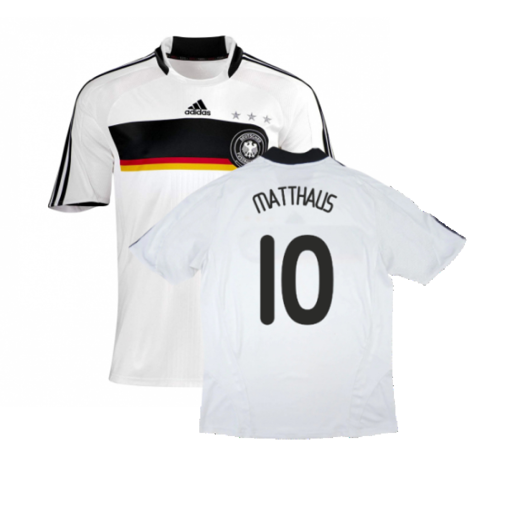 '08-'09 Germany Home Shirt ) (Fair) (Matthaus 10) Polyester Made By: Adidas Men's White Extra Large