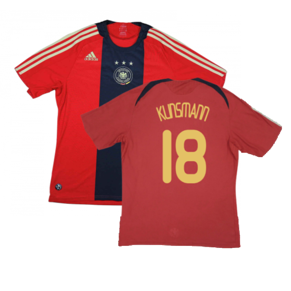 '08-'10 Germany Away Shirt (M) (Excellent) (Klinsmann 18) Polyester Made By: Adidas Men's Red Medium