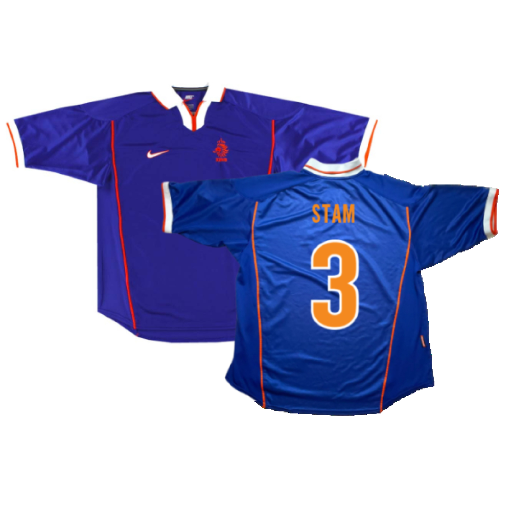 '98-'00 Holland Away (S) (Excellent) (Stam 3) Polyester Made By: Nike Men's Blue Small