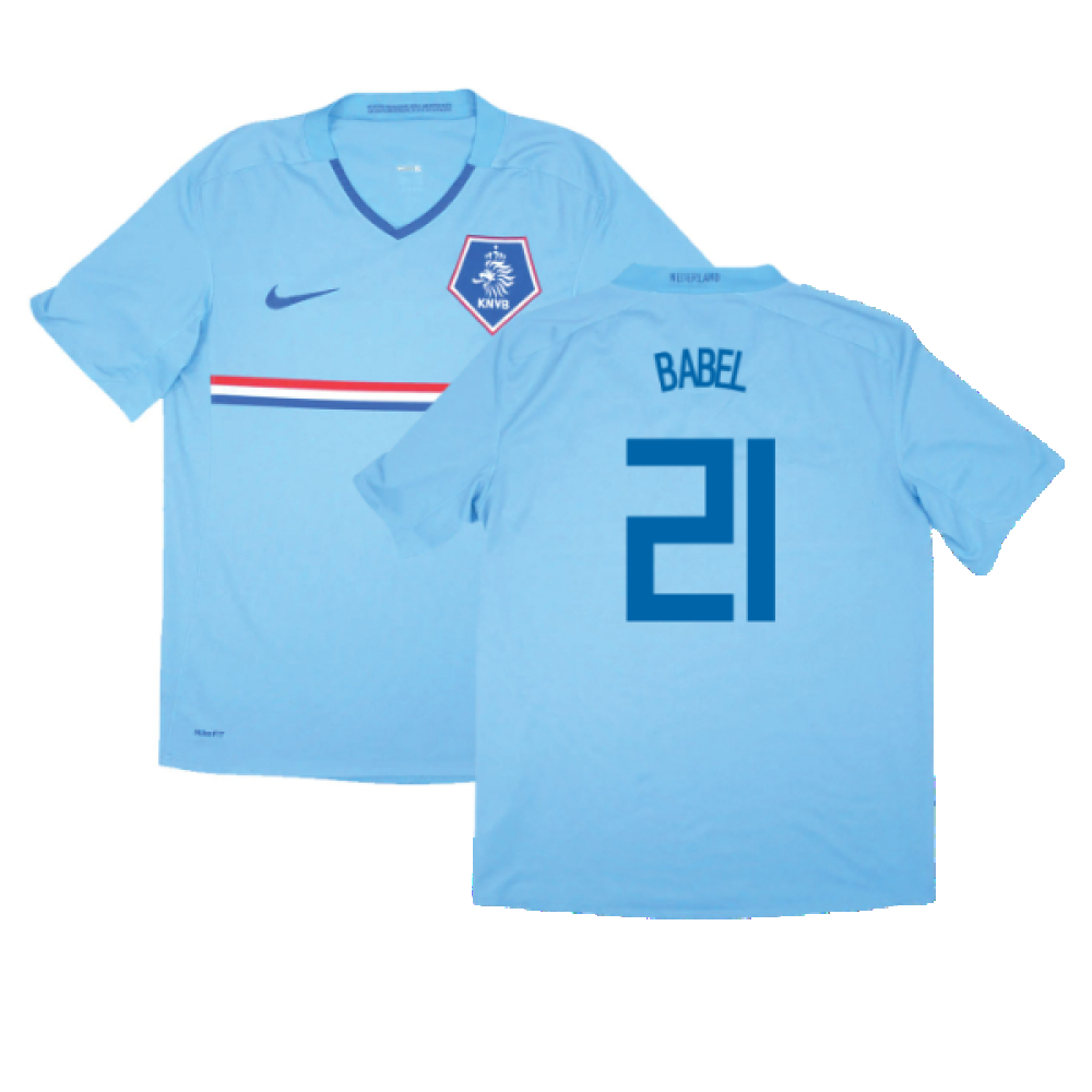 '08-'10 Holland Away Shirt (Excellent) (Babel 21) Polyester Made By: Nike Men's Sky Blue Small