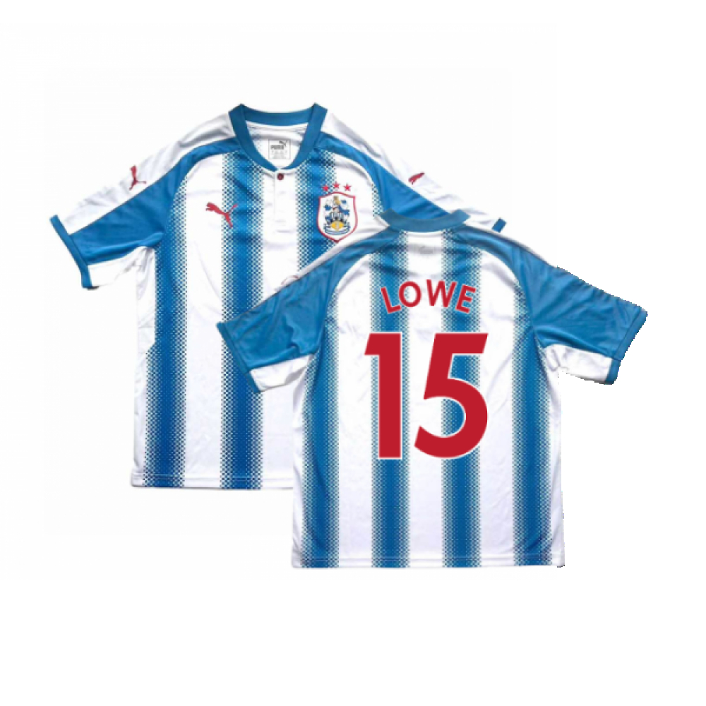 '17-'18 Huddersfield Home Shirt ) (Mint) (Lowe 15) Polyester Made By: Puma Men's White-Blue Xxl