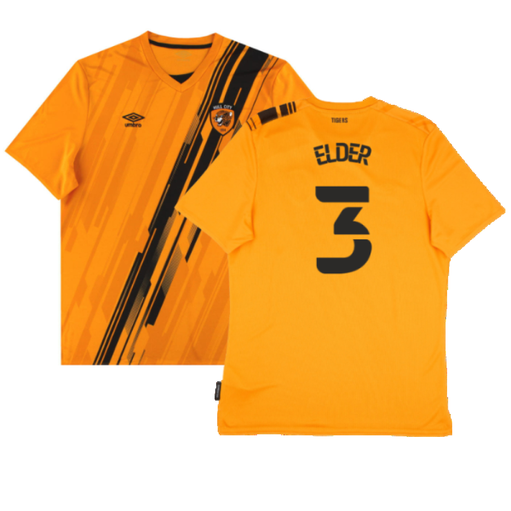 '21-'22 Hull City Home Shirt (Sponsorless) ) (Excellent) (Elder 3) Polyester Made By: Umbro Men's Orange 3XL