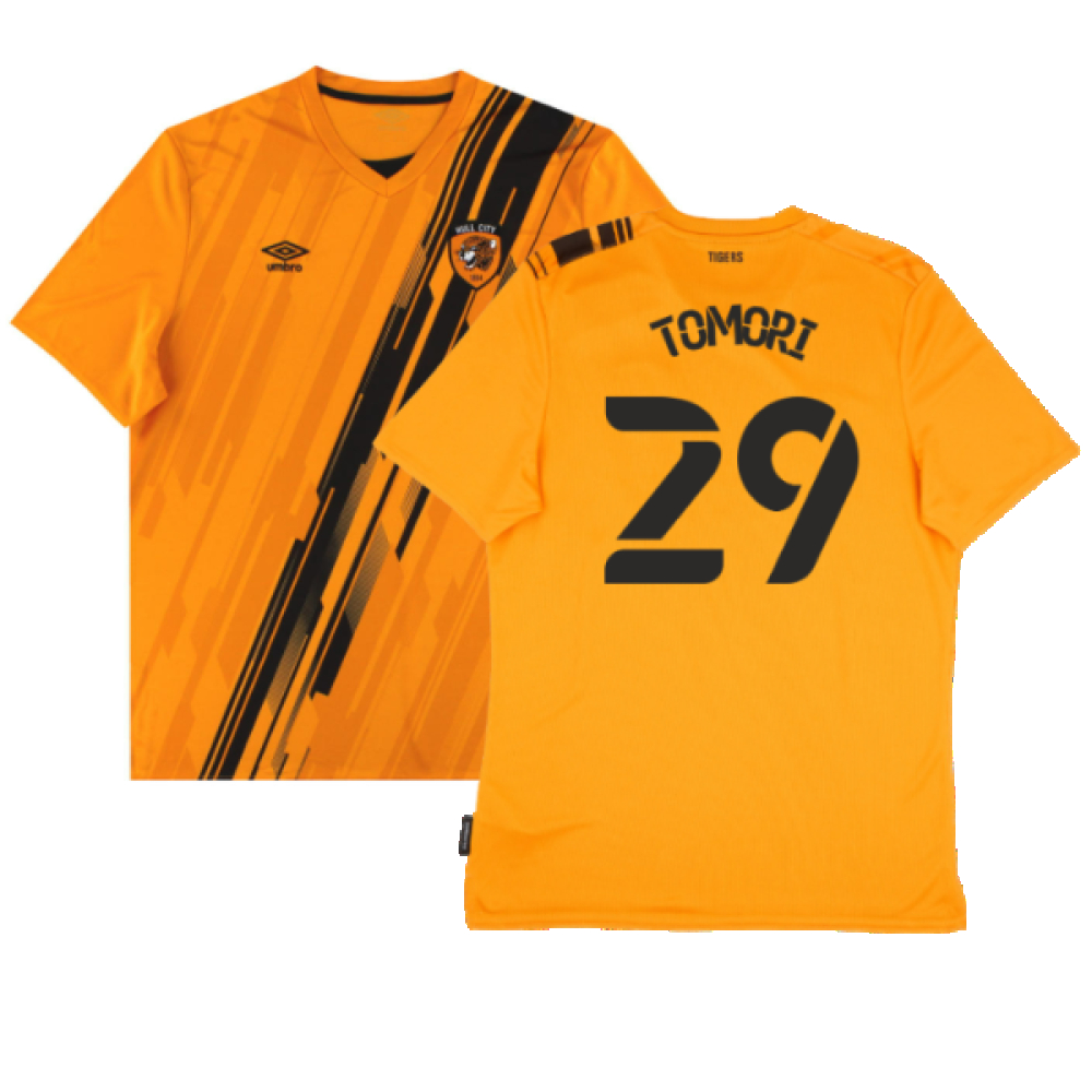 '21-'22 Hull City Home Shirt (Sponsorless) ) (Excellent) (Tomori 29) Polyester Made By: Umbro Men's Orange 3XL