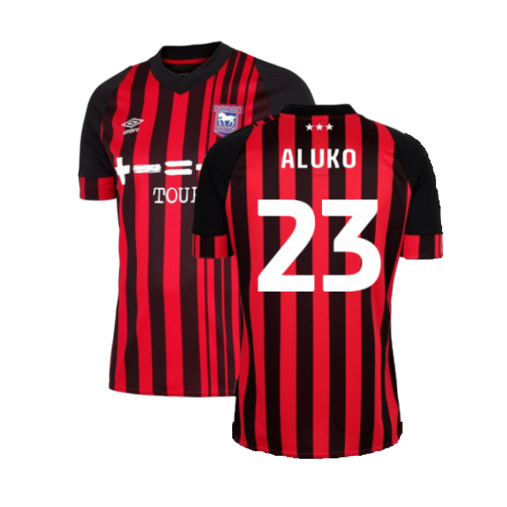 '22-'23 Ipswich Town Away Shirt (M) (Excellent) (Aluko 23) Polyester Made By: Umbro Men's Red Medium