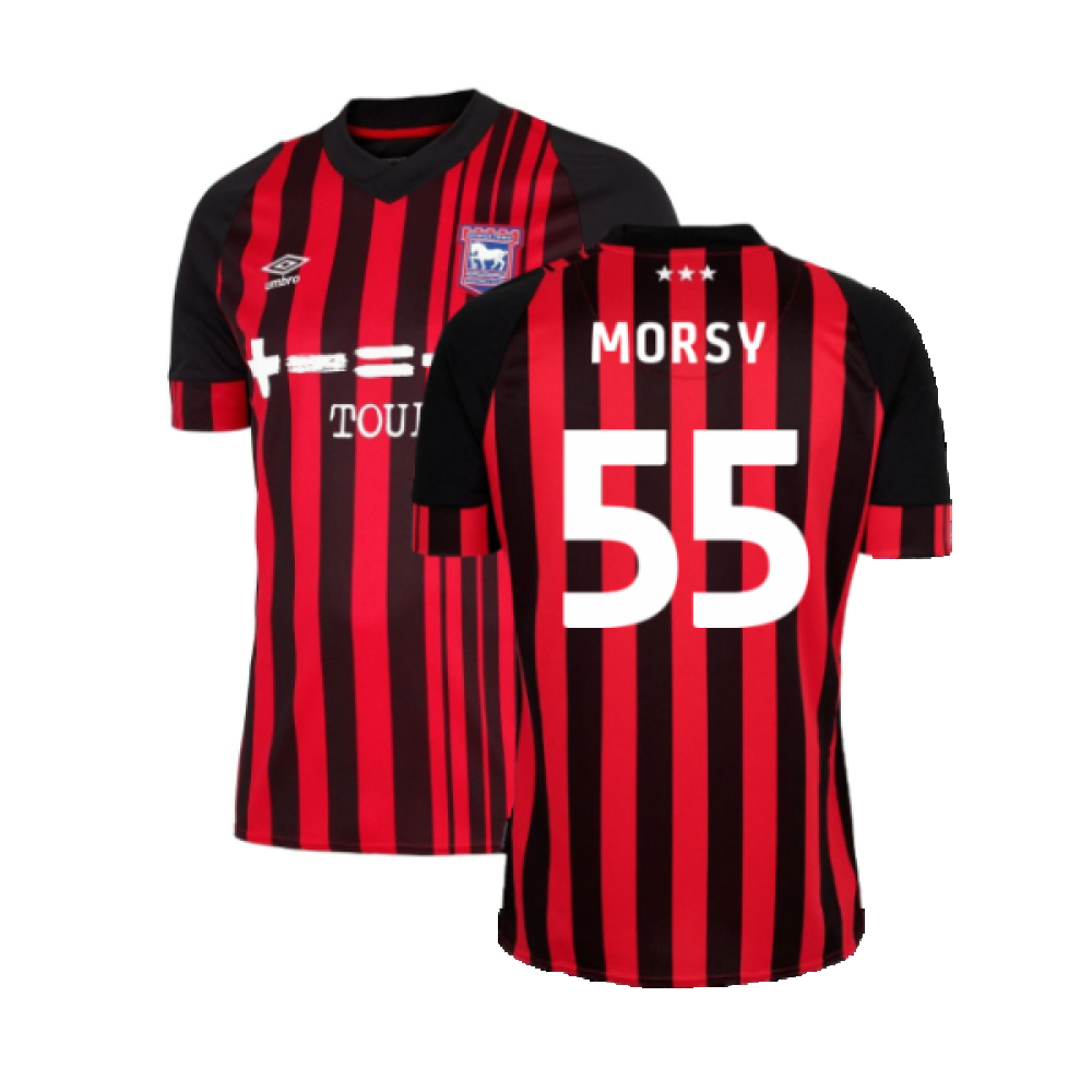 '22-'23 Ipswich Town Away Shirt (M) (Bnwt) (Morsy 55) Polyester Made By: Umbro Men's Red Medium