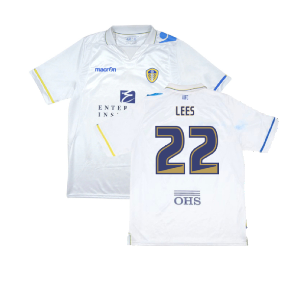 '11-'12 Leeds United Home Shirt (Very Good) (Lees 22) Polyester Made By: Macron Men's White Extra Large