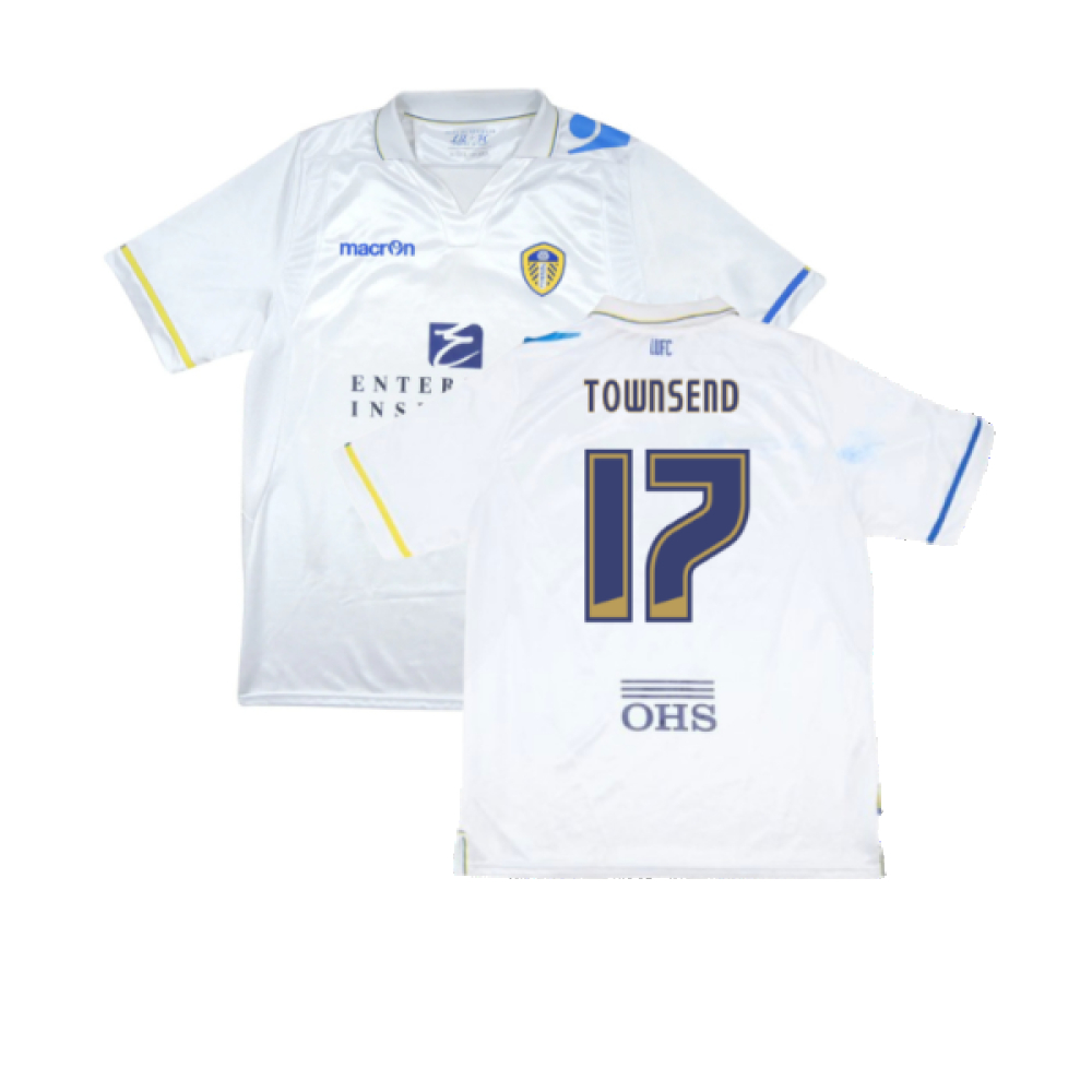 '11-'12 Leeds United Home Shirt (Very Good) (Townsend 17) Polyester Made By: Macron Men's White Extra Large