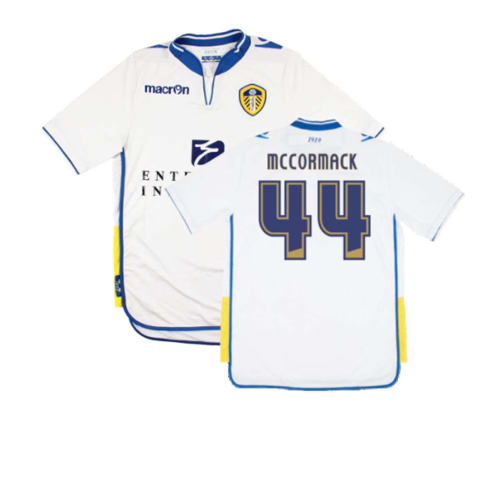 '12-'13 Leeds United Home Shirt (S) (Excellent) (Mccormack 44) Polyester Made By: Macron Men's White Small