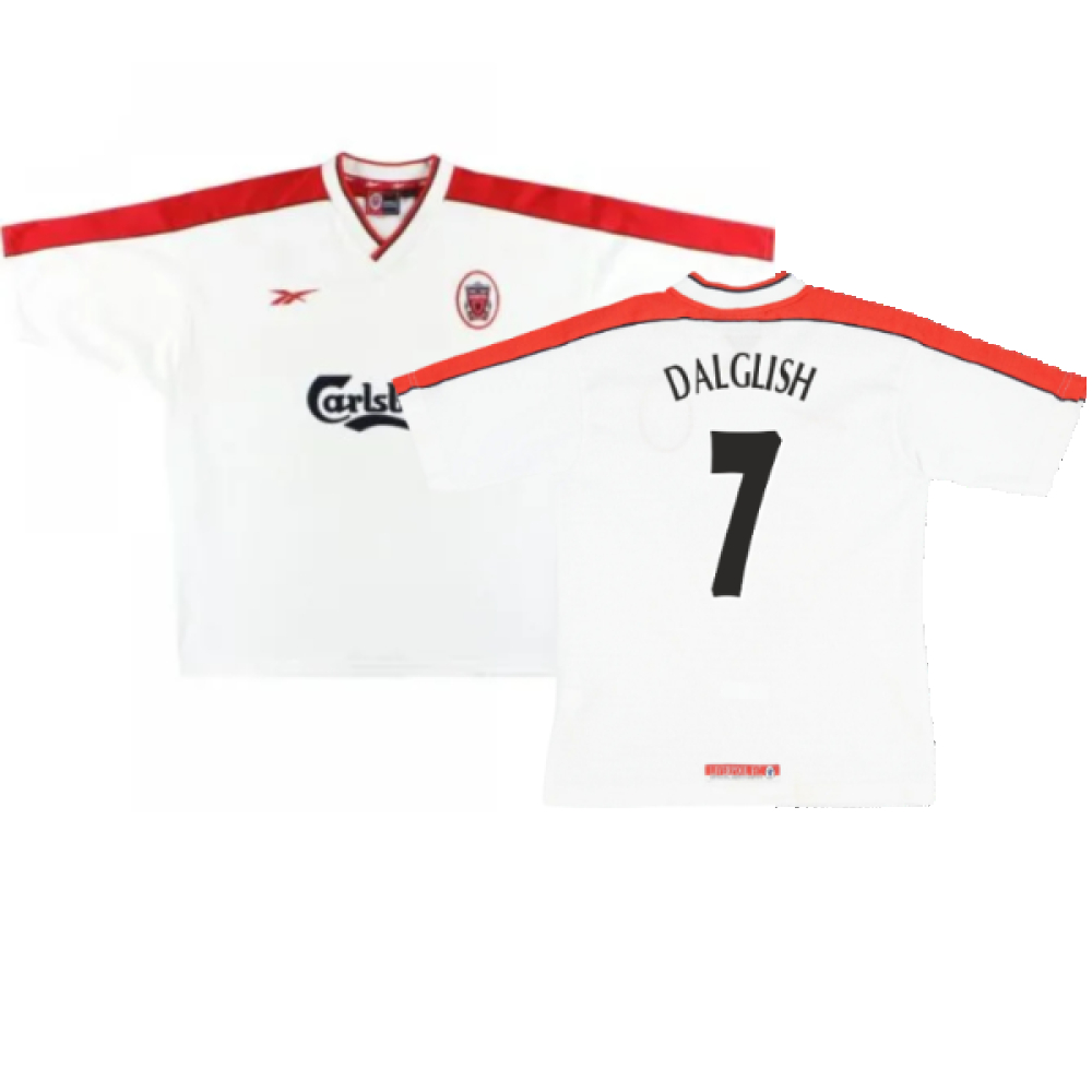 '98-'99 Liverpool Away Shirt ) (Excellent) (Dalglish 7) Polyester Made By: Reebok Men's White Extra Large