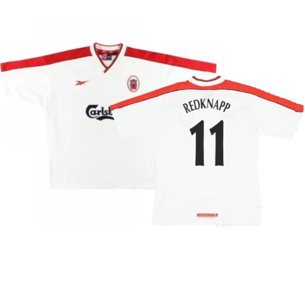 '98-'99 Liverpool Away Shirt ) (Excellent) (Redknapp 11) Polyester Made By: Reebok Men's White Extra Large