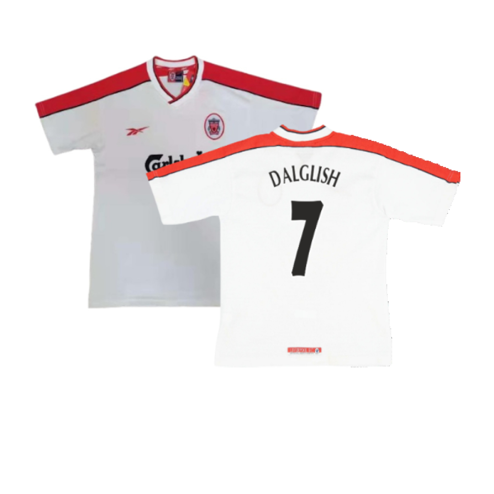 '98-'00 Liverpool Away Shirt (S) (Excellent) (Dalglish 7) Polyester Made By: Reebok Men's White Small