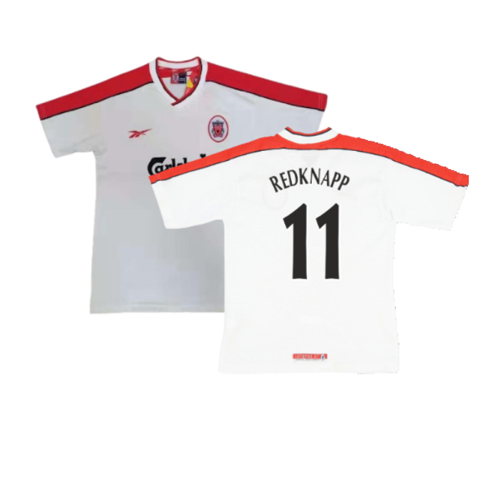 '98-'00 Liverpool Away Shirt (S) (Excellent) (Redknapp 11) Polyester Made By: Reebok Men's White Small