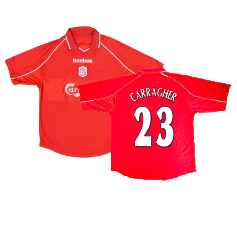 '00-'02 Liverpool Home Shirt ) (Excellent) (Carragher 23) Polyester Made By: Reebok Men's Red Xxl