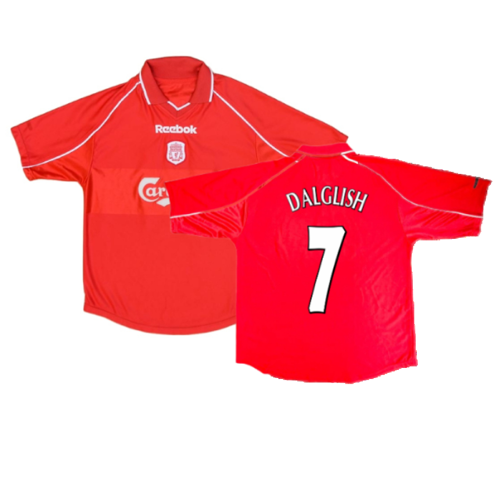 '00-'02 Liverpool Home Shirt ) (Excellent) (Dalglish 7) Polyester Made By: Reebok Men's Red Xxl
